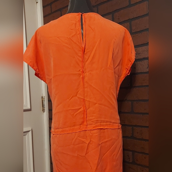 Sandwich Bright Orange Short Sleeves Dress - Picture 3 of 13